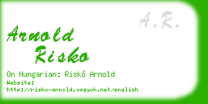 arnold risko business card